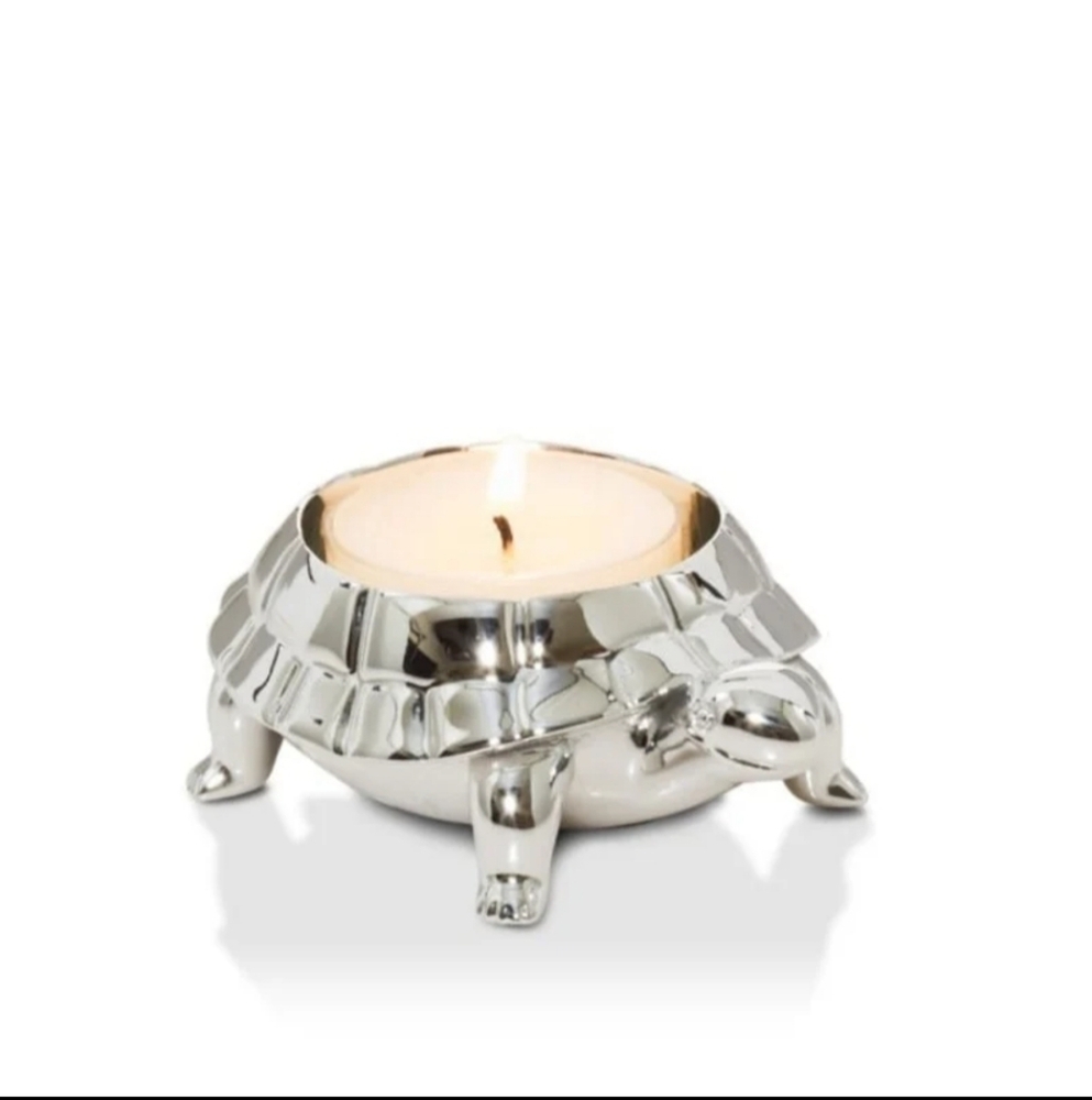 YANKEE CANDLE SILVER TURTLE TEALIGHT HOLDER BNWT RETIRED 2024